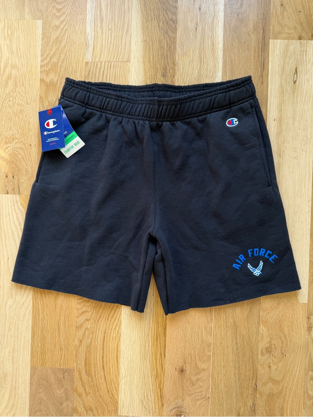 NWT Air Force Champion Black Sweat Shorts - Size M